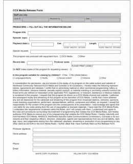 CCX/NWCT Release Form
