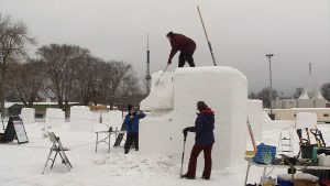 snow sculpting 