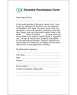 Parental Permission Form
