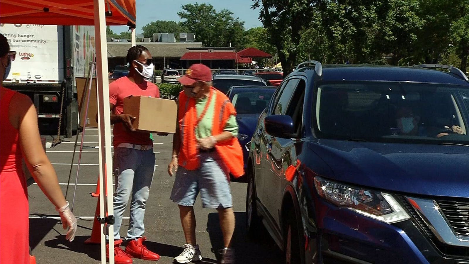 People Line Up for Blocks at New Hope YMCA Food Giveaway CCX Media