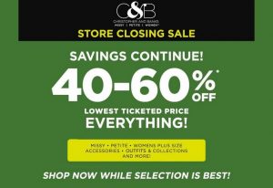 Christopher & Banks closing sales