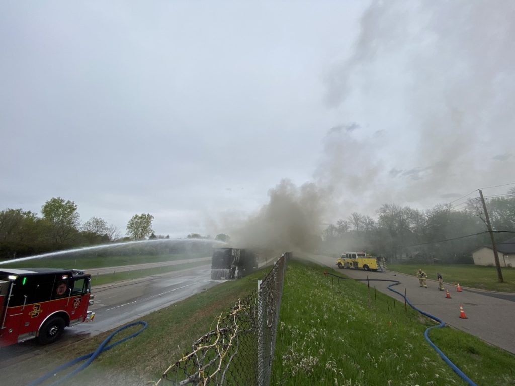 Highway 252 Truck Fire