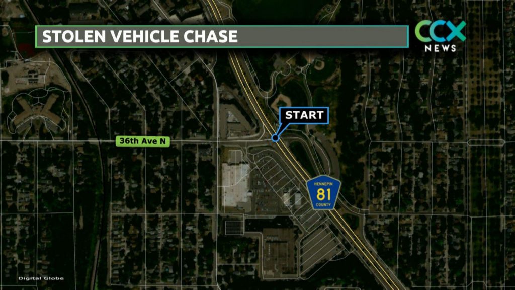 Robbinsdale police chase stolen vehicle