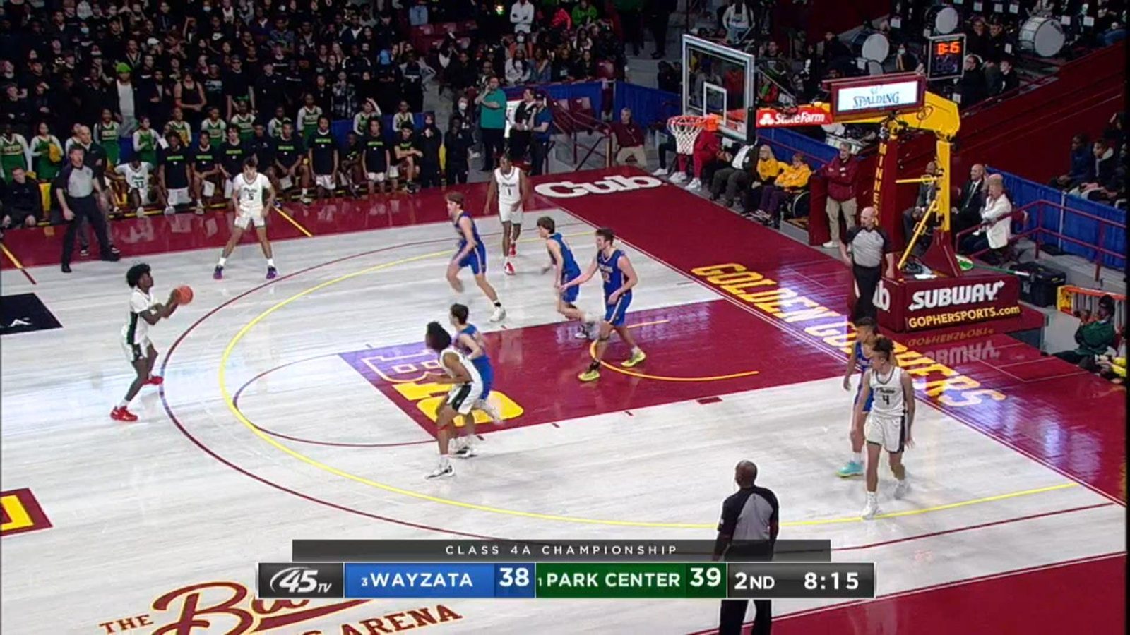 Wayzata versus South High in a section 6AAAA final boys basketball game.