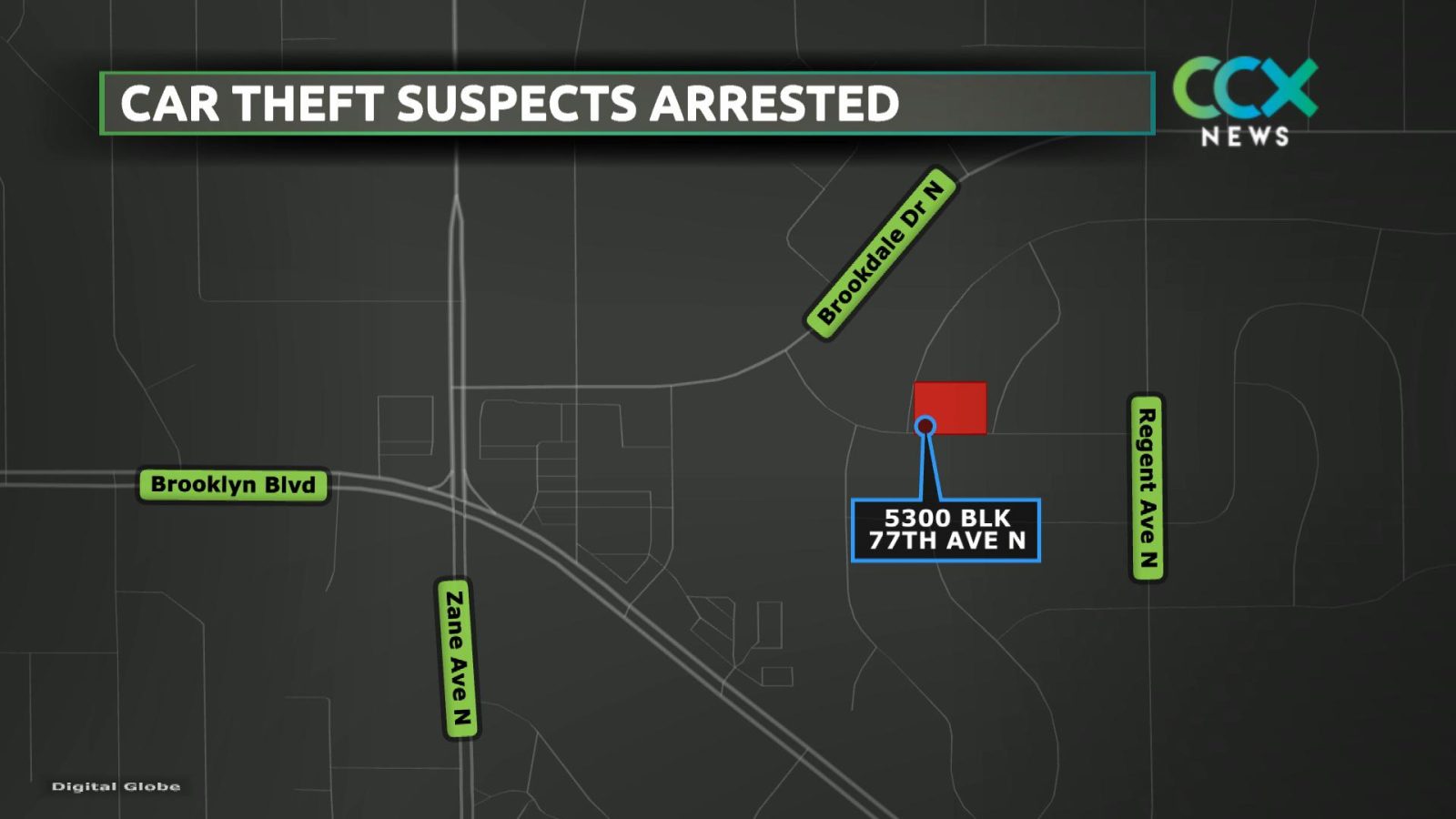 Four Juveniles Arrested in Brooklyn Park After Crashing Stolen Car