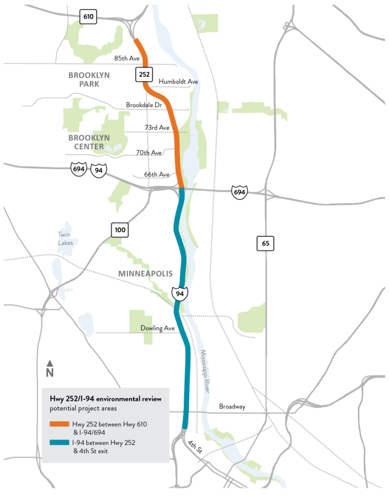 Highway 252 project map