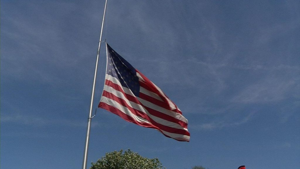 Peace Officers Memorial Day Flags at Half-Staff