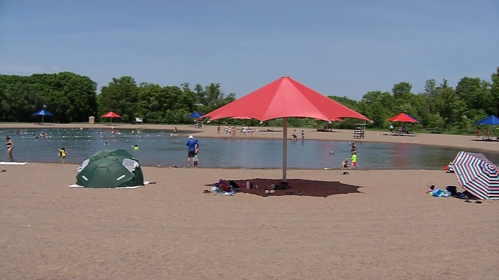 Lifeguard shortage affecting area the swimming pond at Elm Creek Park Reserve.