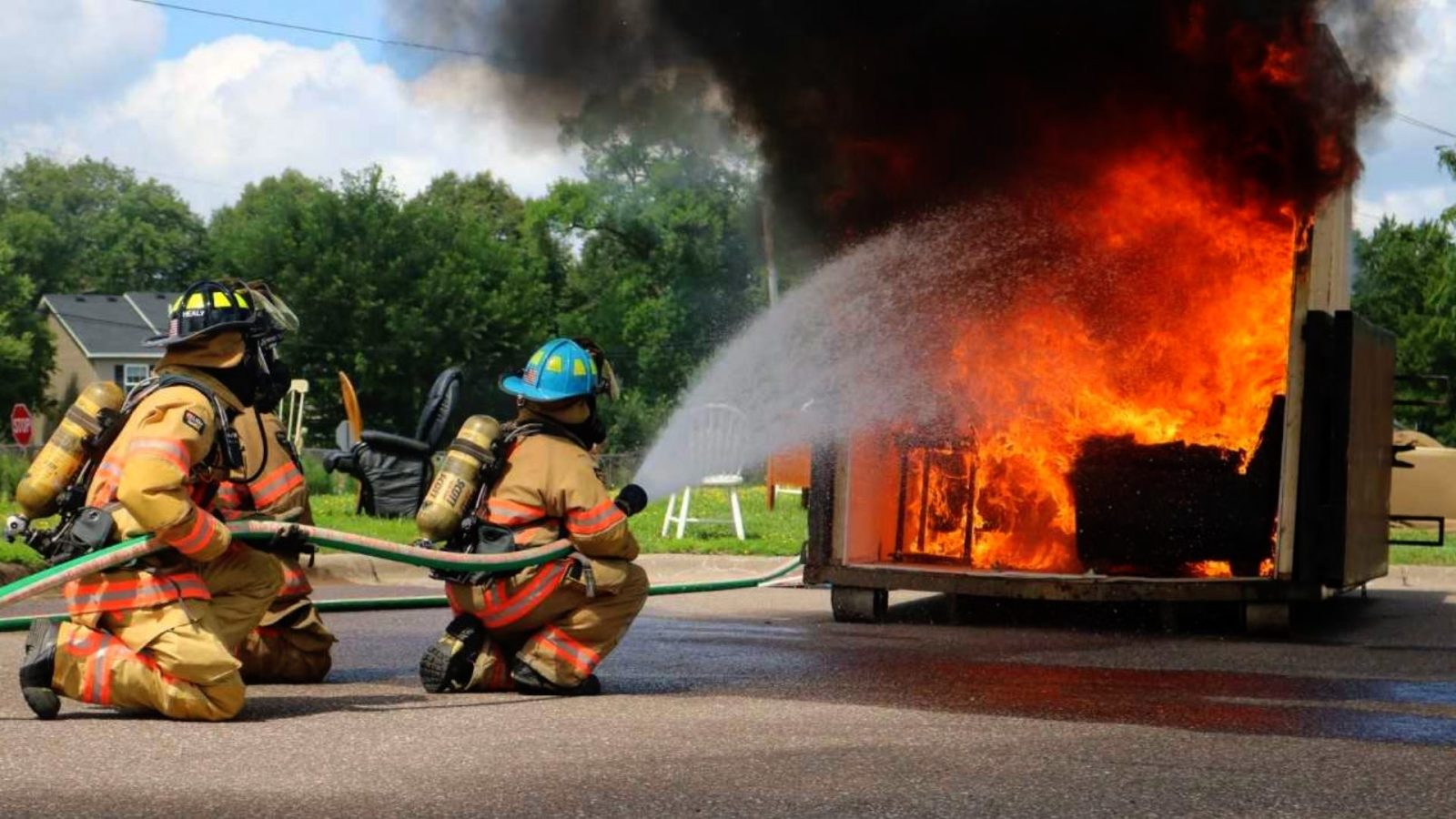 Robbinsdale Public Safety Open House fire demonstration