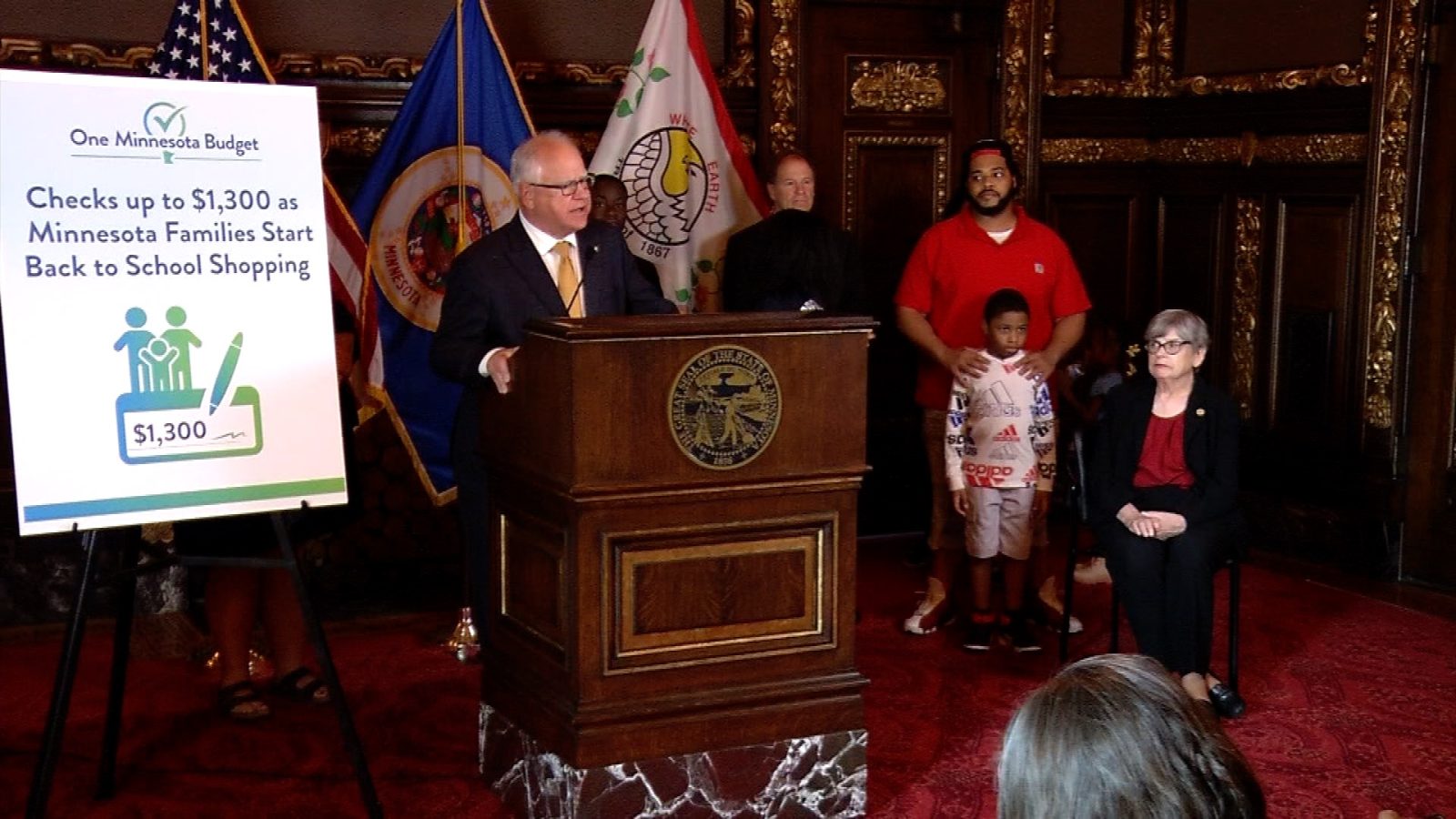 Gov. Walz, Elected Officials Tout Tax Rebates at Capitol