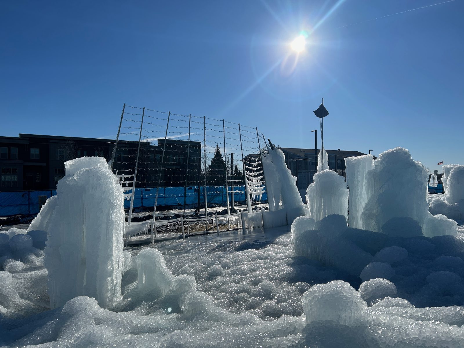 Warm Weather Delays Construction of Maple Grove Ice Castles 