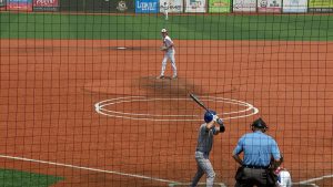 Maple Grove pitches to Omaha North in an American Legion baseball game