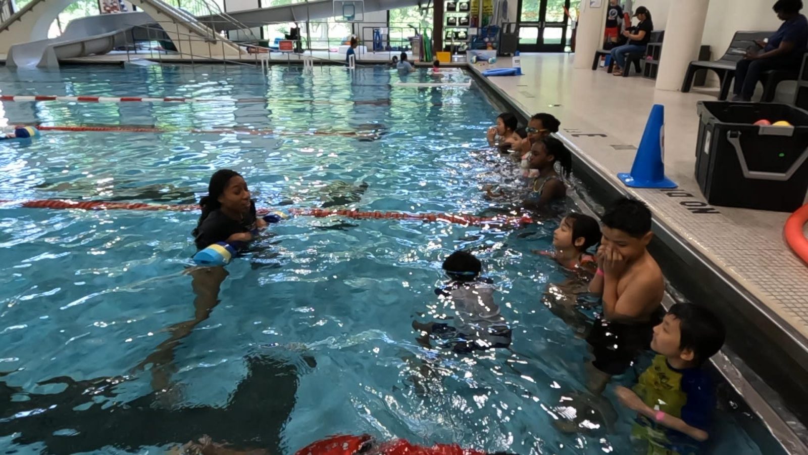 Children play in the Brooklyn Center Community Center pool