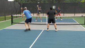 Pickleball action