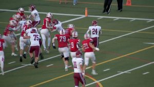 Maple Grove Football's James Engle runs for a touchdown against Stillwater