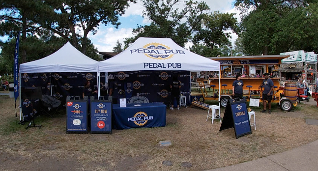 pedal pub stand at the Minnesota State Fair