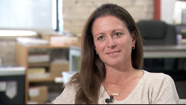 woman sitting in an office