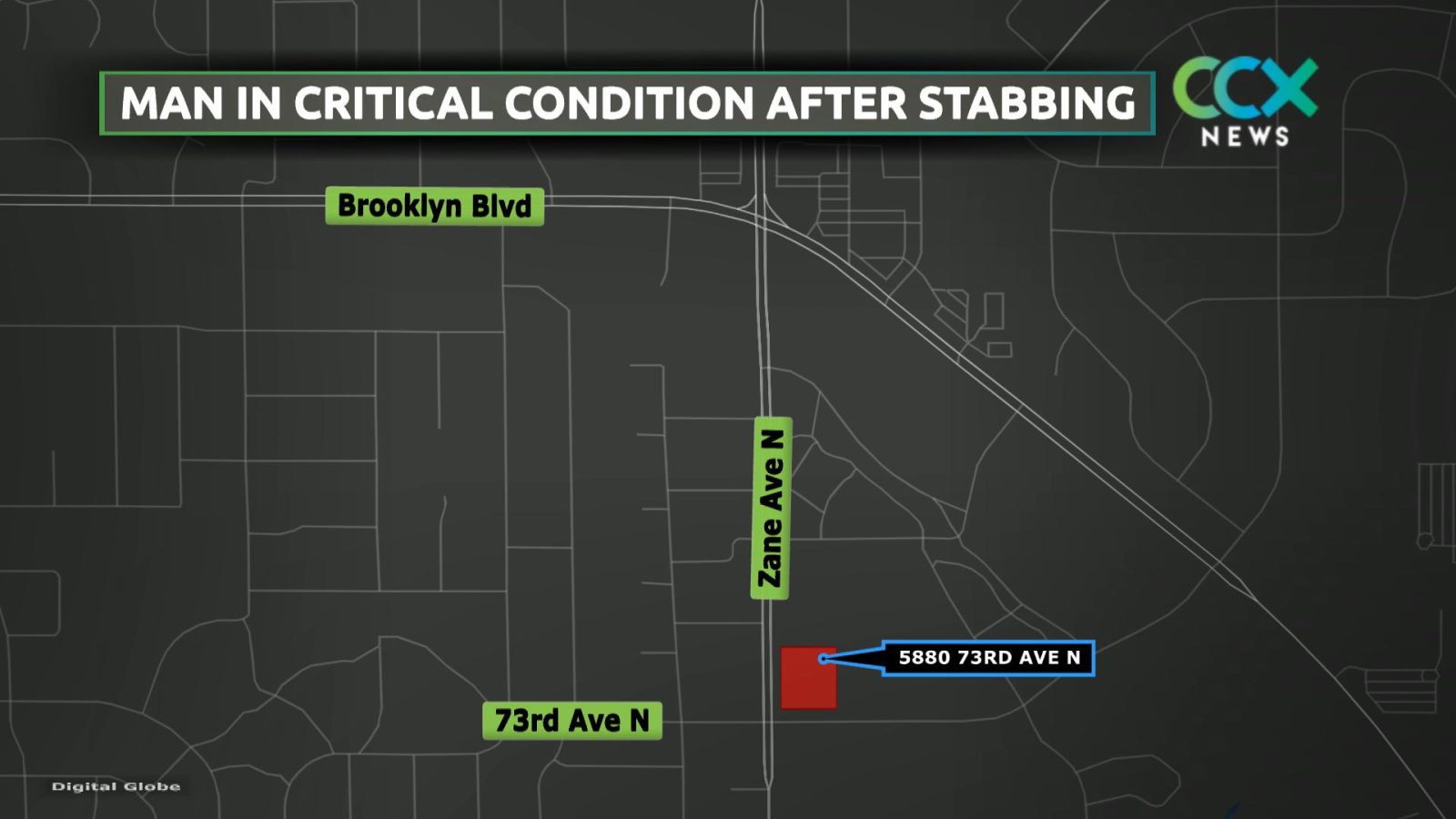 a map showing Ridgebrook Apartments in Brooklyn Park