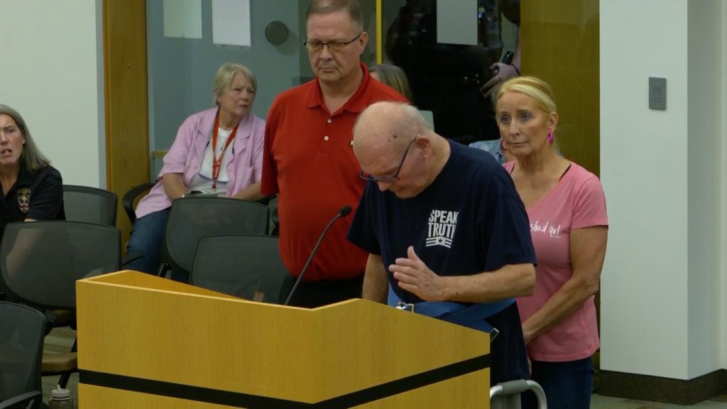 family speaks at council meeting podium