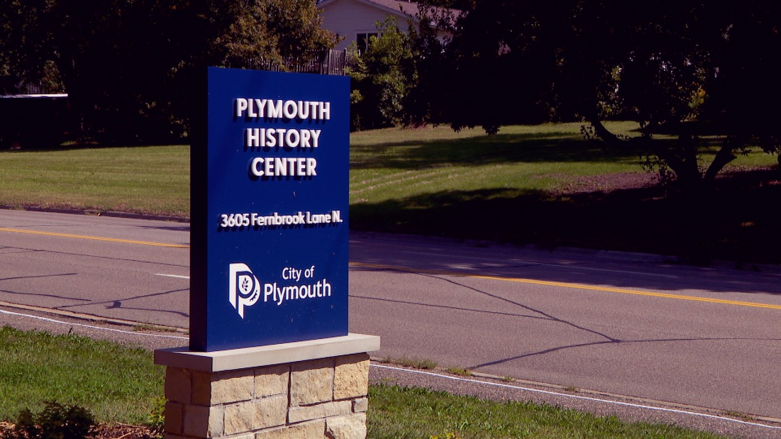 the sign outside the Plymouth History Center