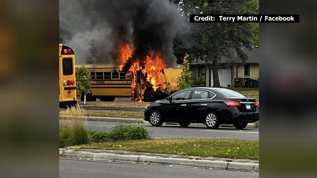 School Bus Fire in Brooklyn Center