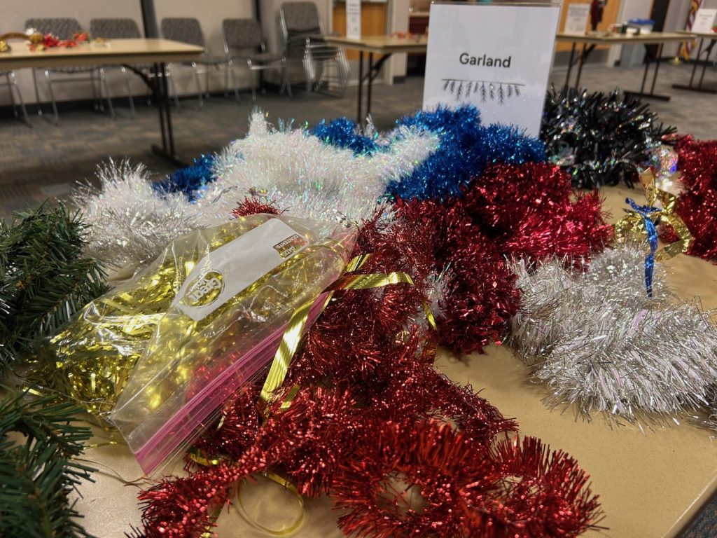 garland sitting on a table at a hennepin county swap-it event