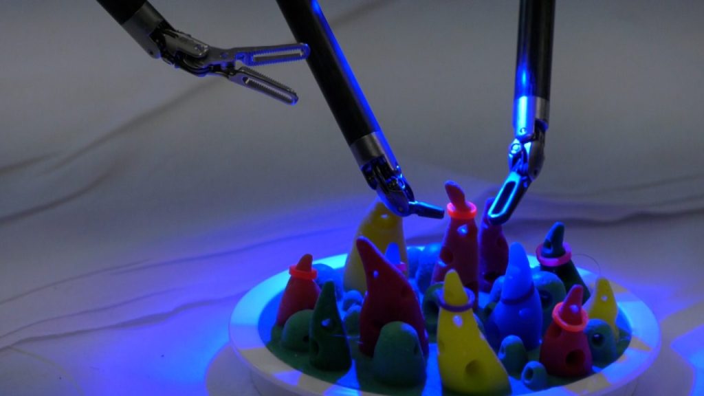 robotic arms on a plastic piece