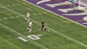 Maddyn Greenway shoots and scores a goal for Providence Academy girls soccer in the Class A state championship match.