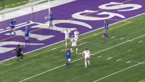 Stillwater girls soccer players celebrate in a goal against Wayzata in the state Class 3A soccer final