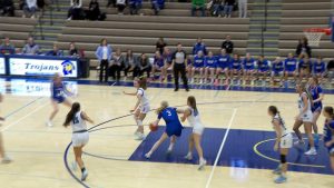 Wayzata girls basketball in action versus Eagan on November 20, 2025