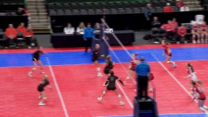 Benilde-St. Margaret's plays Grand Rapids in the state girls volleyball tournament on November 5, 2025