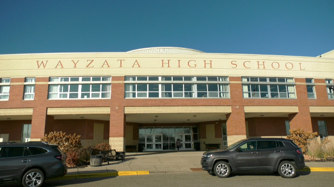 exterior of wayzata high school