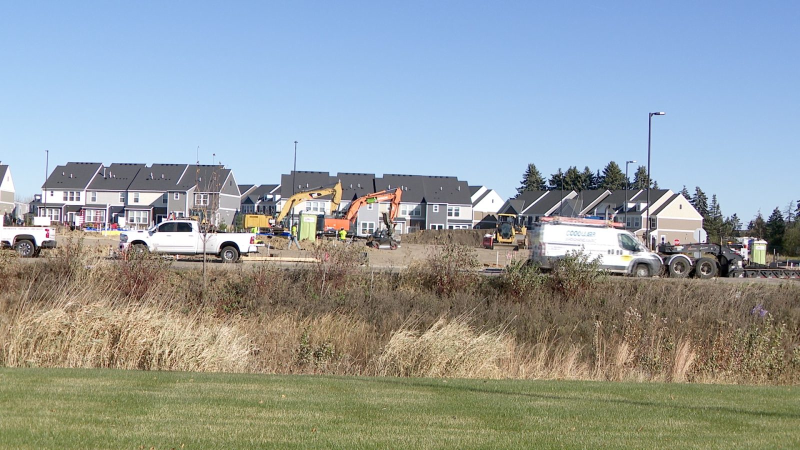 Busy construction site on a sunny day