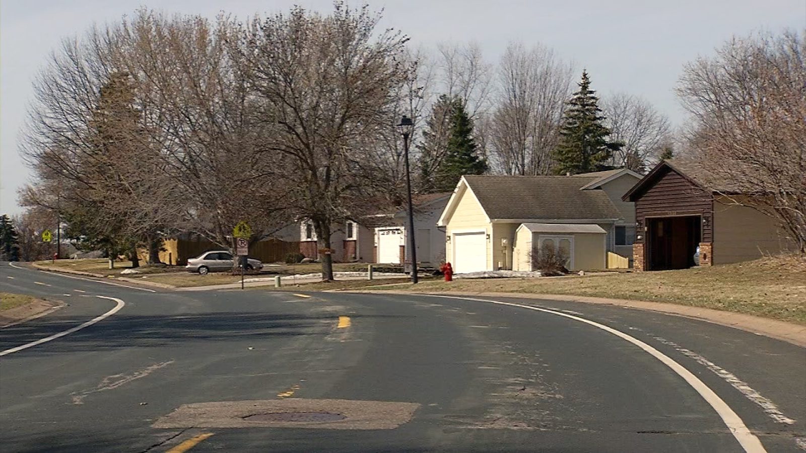homes along a neighborhood street