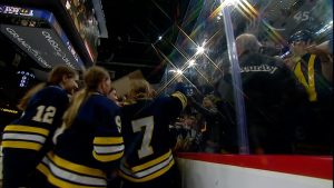 Breck girls hockey celebrates their state championship win over Warroad