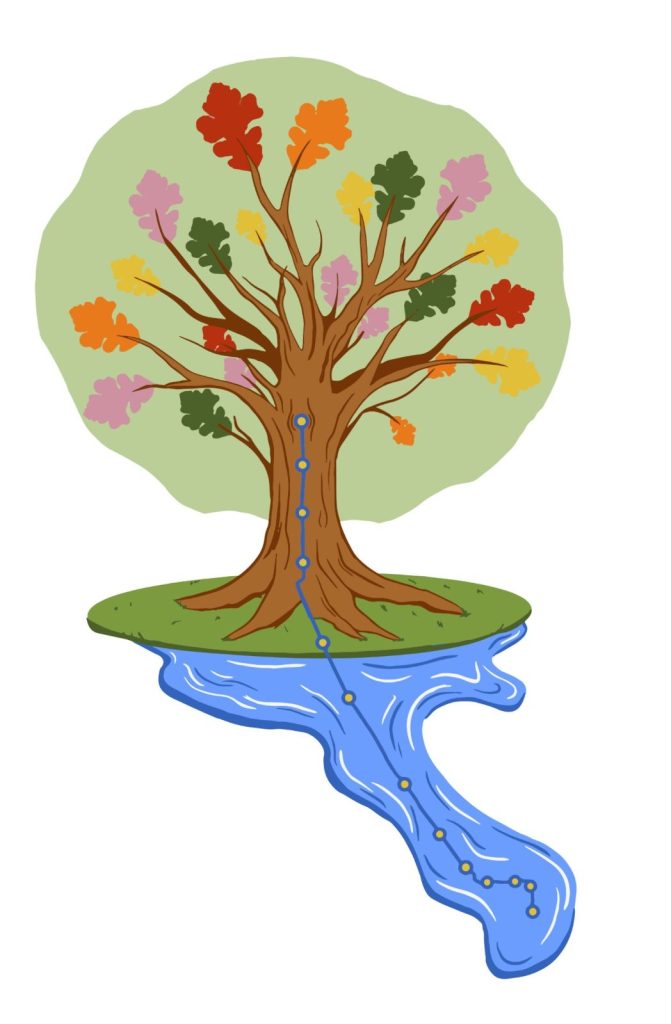 Art created for Oak Grove Parkway stop of Blue Line Extension.