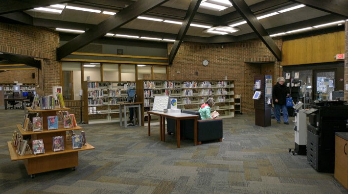 interior shot of the Golden Valley library