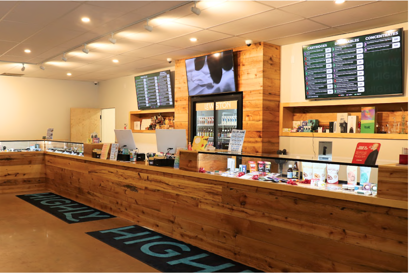 interior photo of a cannabis store