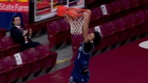 Totino-Grace boys basketball dunk versus Minneapolis South