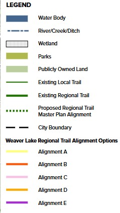 Legend for proposed trail connections.