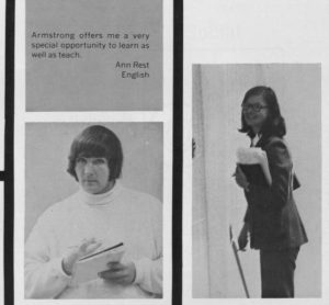 Senator Ann Rest black and white photo as a teacher