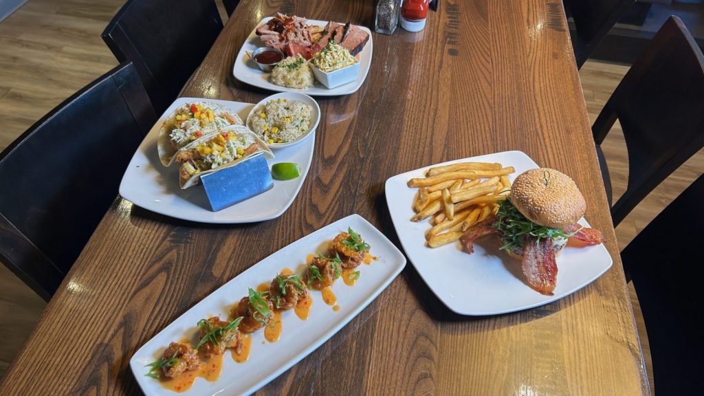 a table of food at rock elm revival
