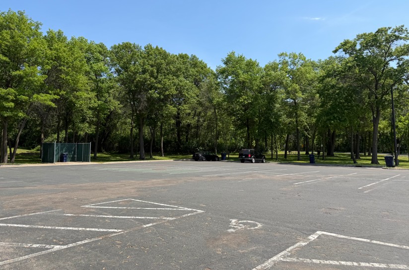 Oak Grove Park parking lot in Brooklyn Park