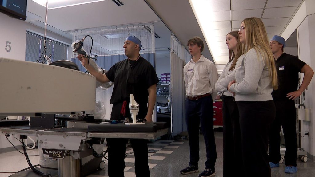 Dr. Gad teaches students at WestHealth Surgery Center