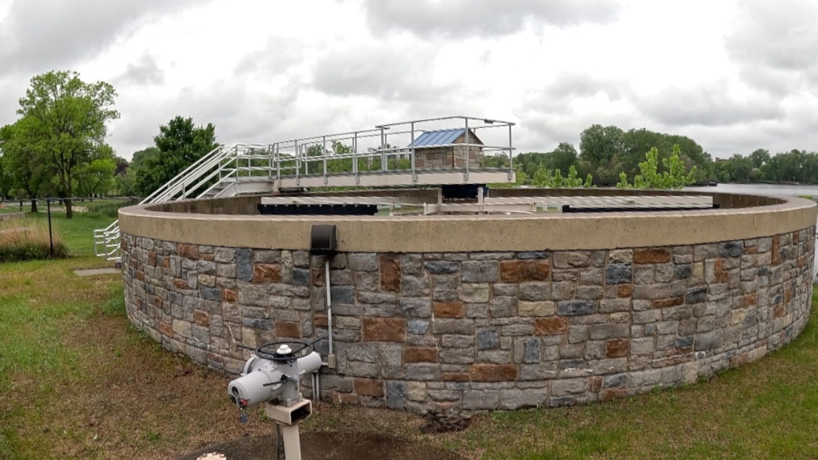Robbinsdale's flocculation plant is on the southeastern shore of Crystal Lake.