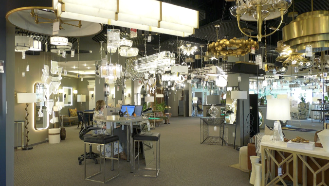 plymouth's robinson lighting showroom