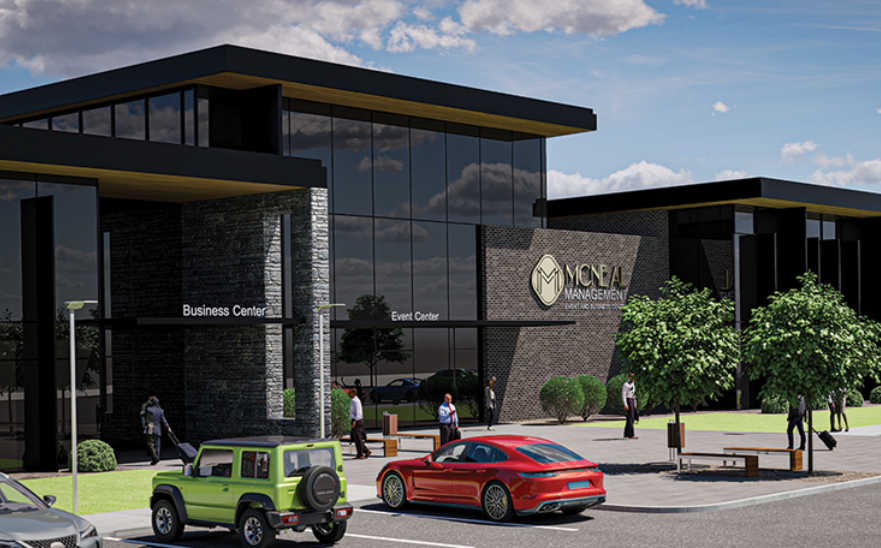 graphic design depicting an event center